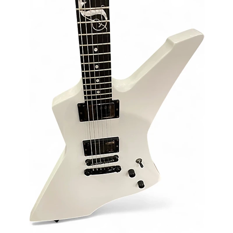 Used ESP LTD James Hetfield Snakebyte Snow White Solid Body Electric Guitar