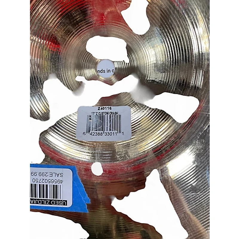 Used Zildjian 18in z custom power crash Cymbal