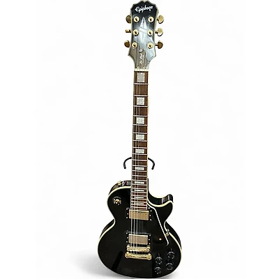 Used Epiphone Les Paul Custom Black Solid Body Electric Guitar