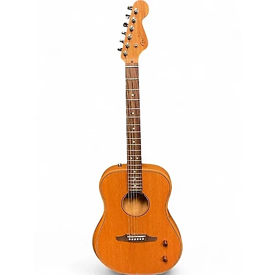 Used Fender Highway Dreadnought All-Mahogany Natural Acoustic Electric Guitar
