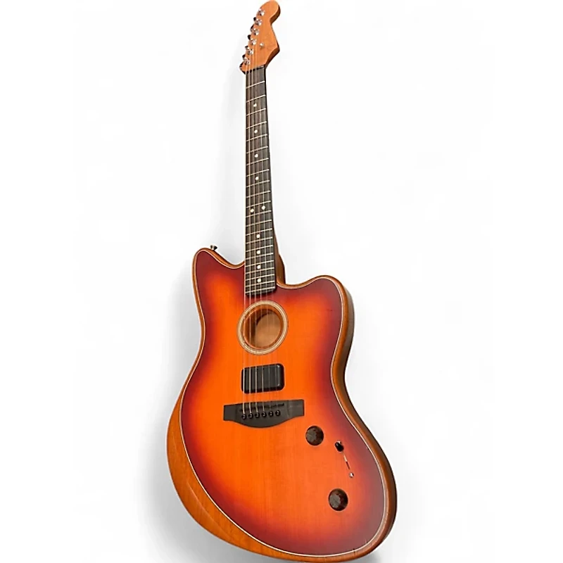 Used Fender American Acoustasonic Jazzmaster Sunburst Acoustic Electric Guitar