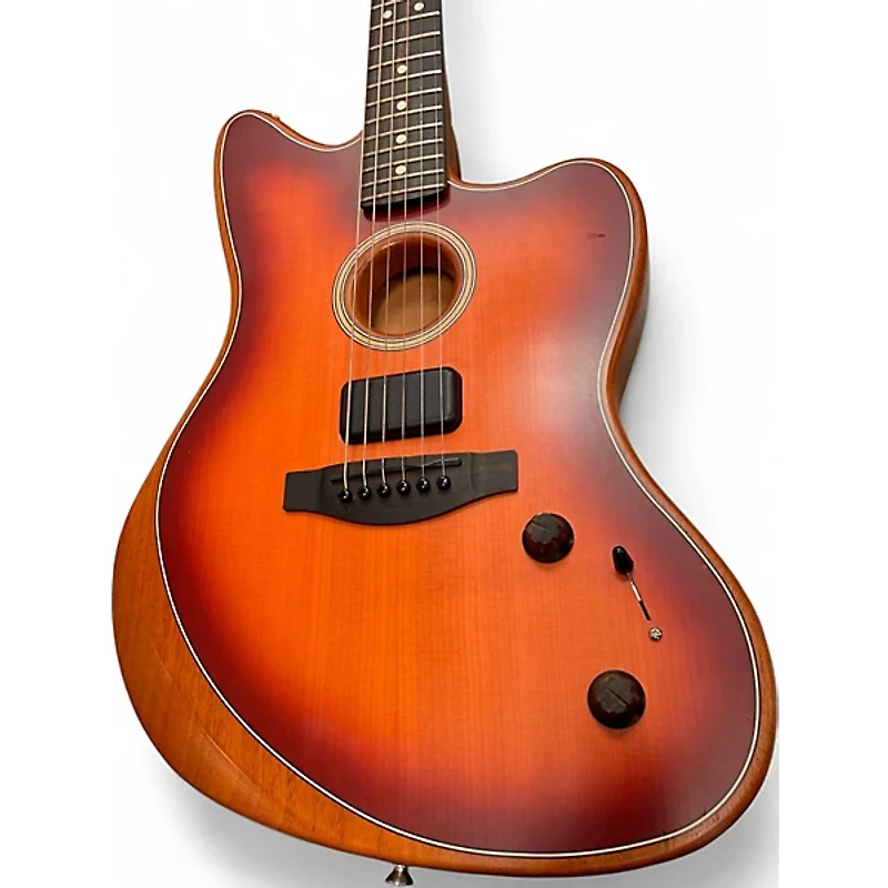 Used Fender American Acoustasonic Jazzmaster Sunburst Acoustic Electric Guitar