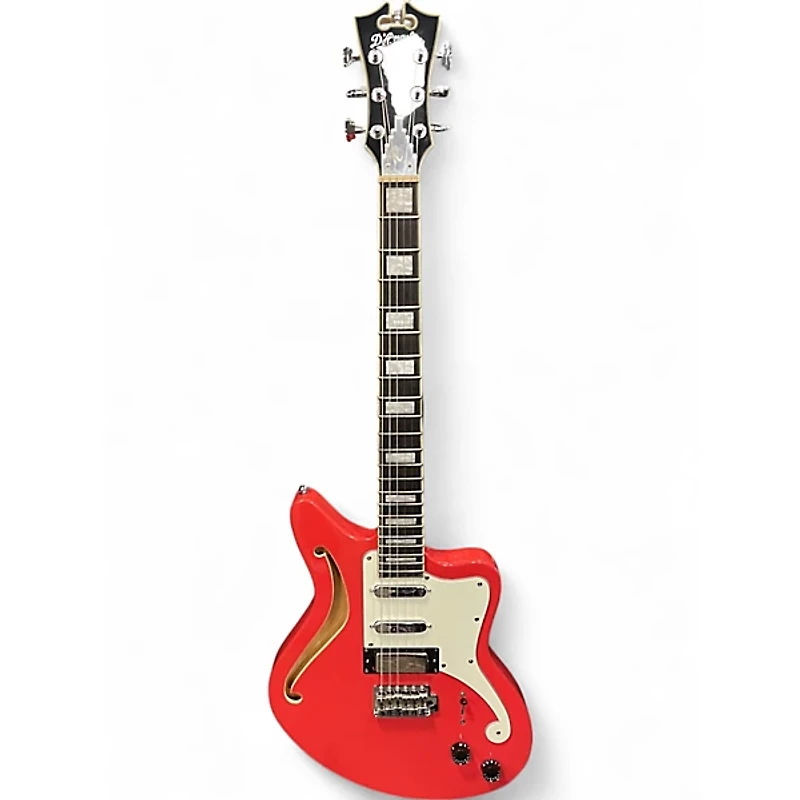 Used D'Angelico Premier Bedford SH Fiesta Red Hollow Body Electric Guitar