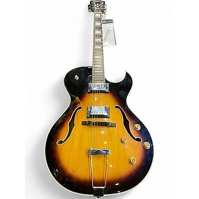 Used Washburn J3TSK 2 Color Sunburst Hollow Body Electric Guitar