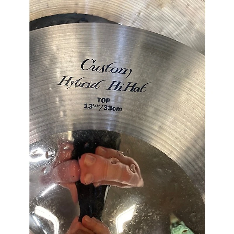 Used Zildjian 13.25in K Custom Hybrid Hi Hat Pair Cymbal