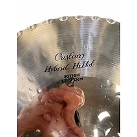Used Zildjian 13.25in K Custom Hybrid Hi Hat Pair Cymbal