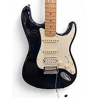 Used Fender Standard Stratocaster Black and White Solid Body Electric Guitar