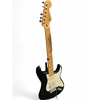 Used Fender Standard Stratocaster Black and White Solid Body Electric Guitar