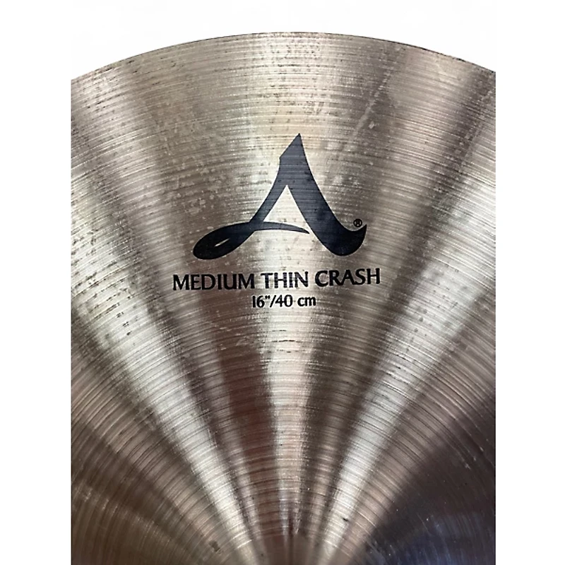 Used Zildjian 16in A Custom Medium Thin Crash Cymbal