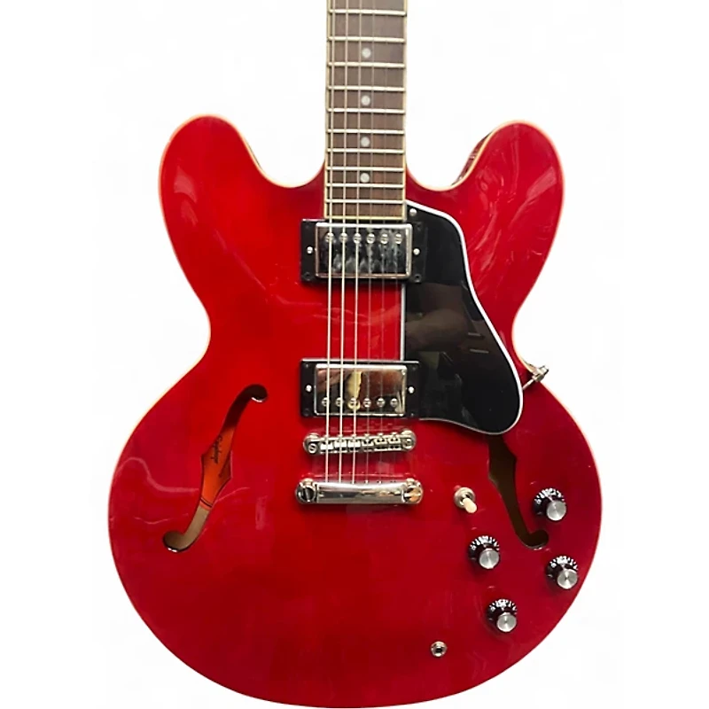 Used Epiphone ES355 Candy Apple Red Hollow Body Electric Guitar