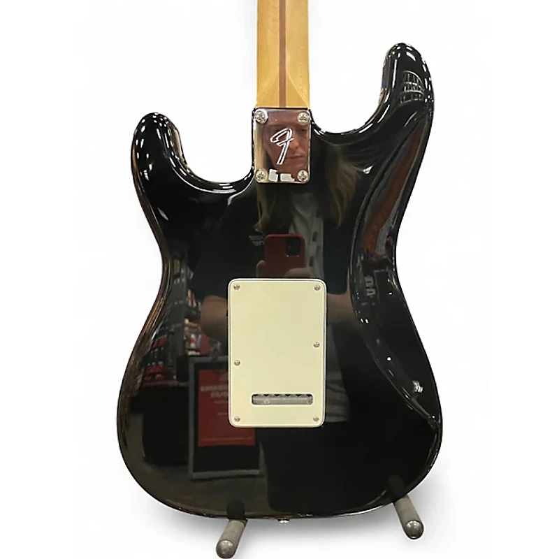 Used Fender Player Stratocaster Black Solid Body Electric Guitar