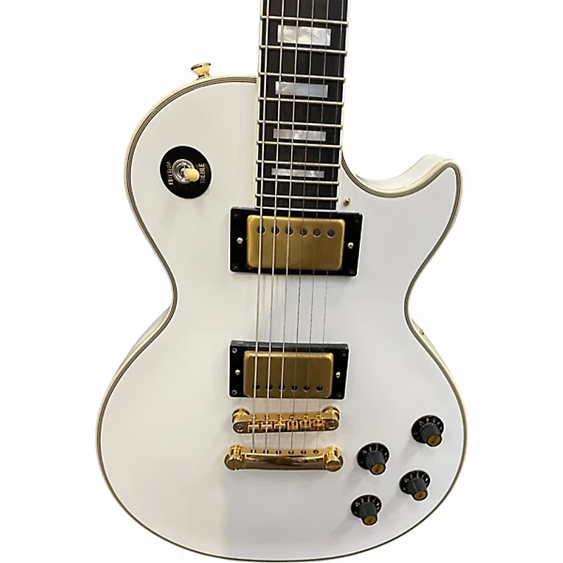 Used Epiphone INSPIRED BY GIBSON LES PAUL CUSTOM Alpine White Solid Body Electric Guitar