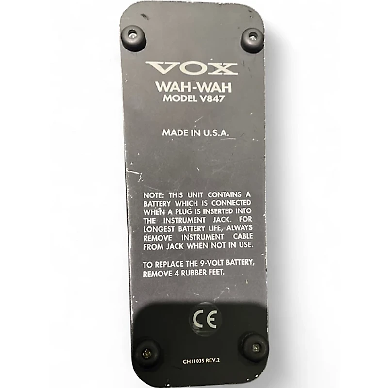 Used VOX V847 Reissue Wah Effect Pedal