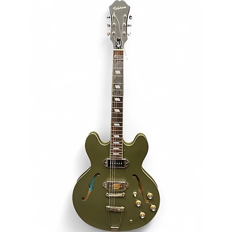 Used Epiphone Casino Hollowbody WORN OLIVE DRAB Hollow Body Electric Guitar