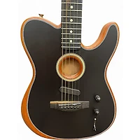 Used Fender American Acoustasonic Telecaster Black Acoustic Electric Guitar