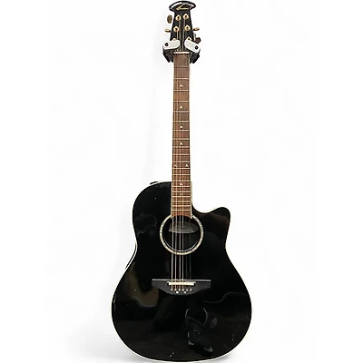 Used Ovation CSE24 Black Acoustic Electric Guitar
