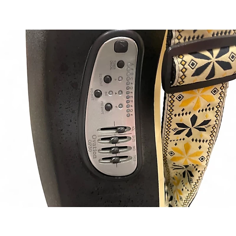 Used Ovation CSE24 Black Acoustic Electric Guitar