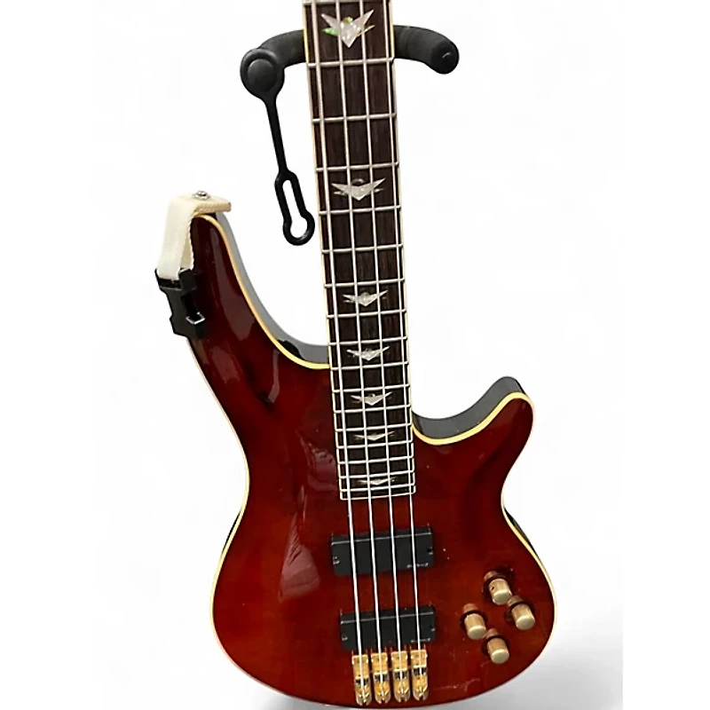 Used Schecter Guitar Research DIAMOND SERIES C-4 Maroon Electric Bass Guitar