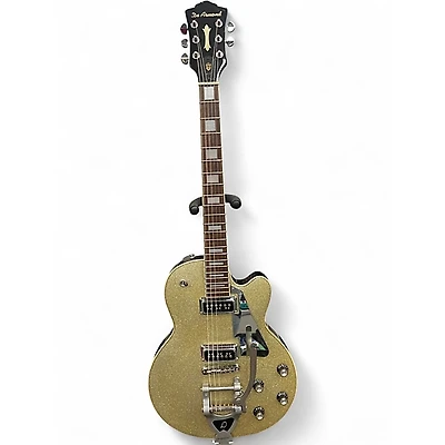 Used DeArmond M75T CHAMPAGNE SPARKLE Solid Body Electric Guitar