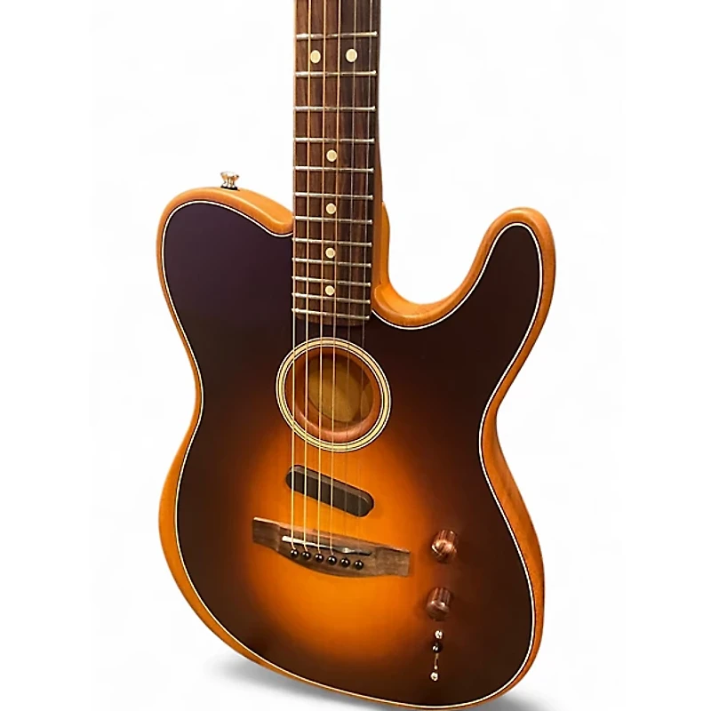 Used Fender Acoustasonic Player Telecaster 2 Tone Sunburst Acoustic Electric Guitar