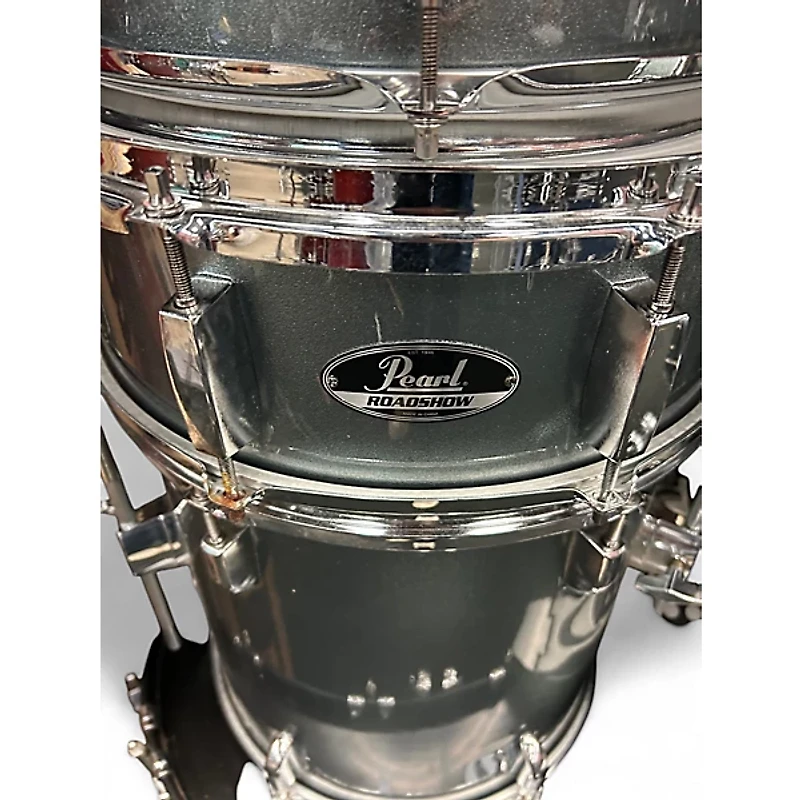 Used Pearl 5 Piece Roadshow Charcoal Metallic Drum Kit