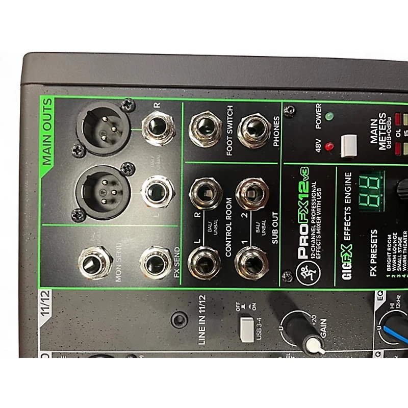 Used Mackie Profx12v3 Unpowered Mixer