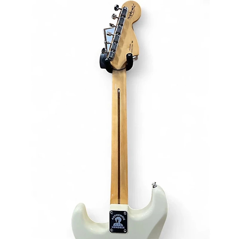 Used Fender Jimi Hendrix Stratocaster Aged Olympic White Solid Body Electric Guitar