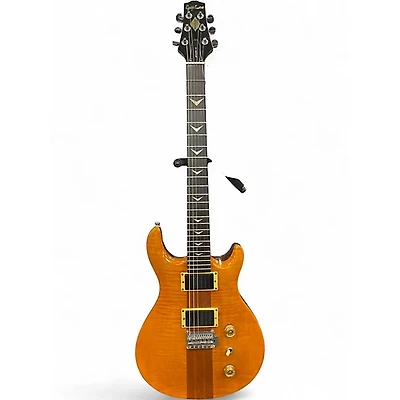 Vintage 1980s Epiphone Spotlight Nouveau Trans Amber Solid Body Electric Guitar