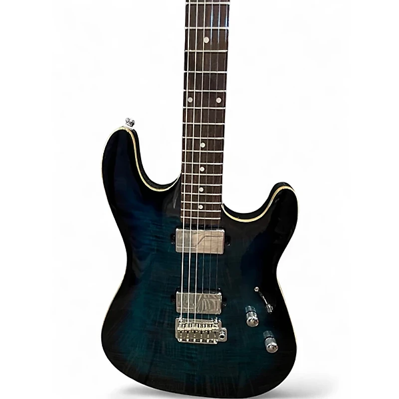Used Sterling by Music Man Sabre Deep Blue Burst Solid Body Electric Guitar