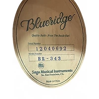 Used Blueridge BR343 Contemporary Series 000 Sunburst Acoustic Guitar