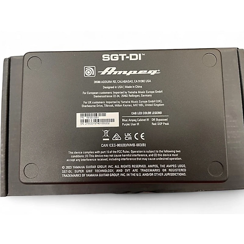 Used Ampeg SGTDI Bass Effect Pedal