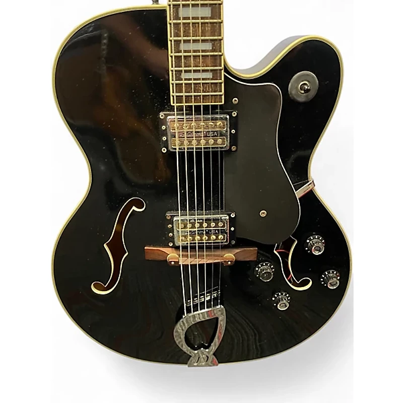 Used DeArmond X155 Black Hollow Body Electric Guitar