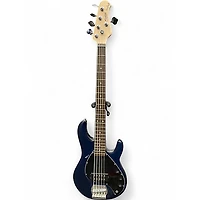 Used Sterling by Music Man Ray35 5 String Blue Electric Bass Guitar