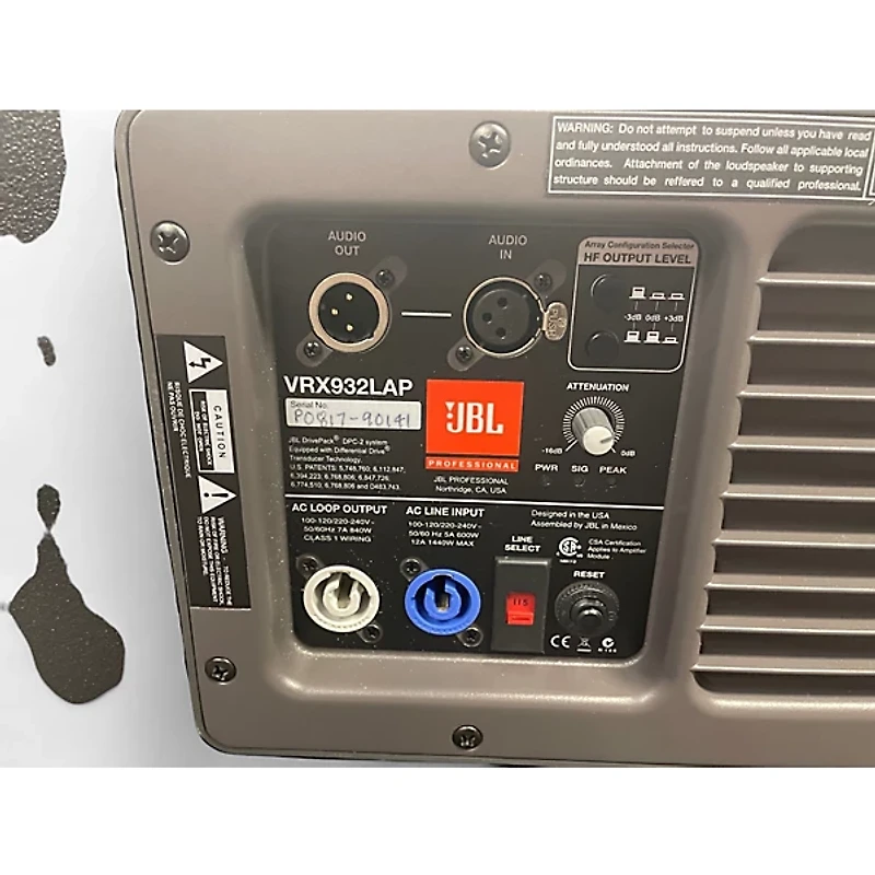 Used JBL VRX932LAP Powered Speaker