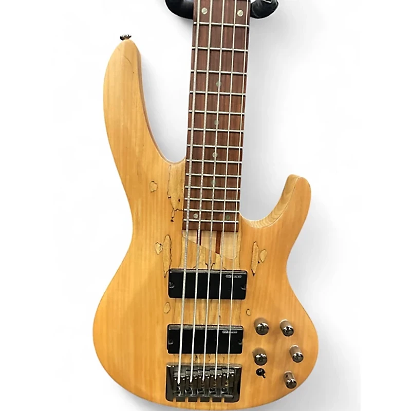 Used ESP LTD B205SM 5 String Natural Electric Bass Guitar