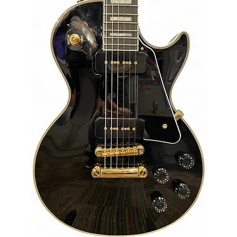 Used Epiphone Les Paul Custom P90S Black Solid Body Electric Guitar