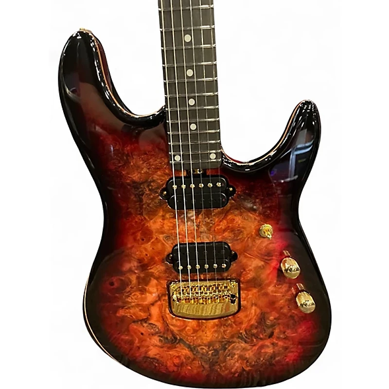 Used Ernie Ball Music Man JASON RICHARDSON ARTIST SERIES CUTLASS RORSCHACH RED Solid Body Electric Guitar