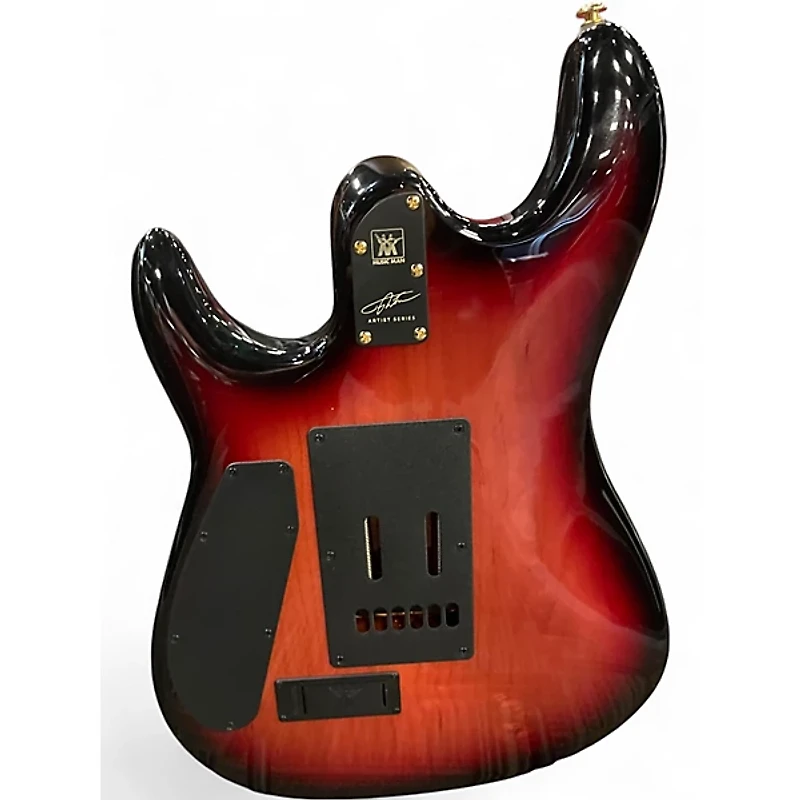 Used Ernie Ball Music Man JASON RICHARDSON ARTIST SERIES CUTLASS RORSCHACH RED Solid Body Electric Guitar