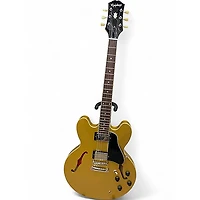 Used Epiphone ES335 Metallic Gold Hollow Body Electric Guitar
