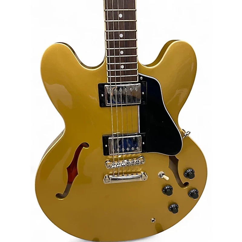 Used Epiphone ES335 Metallic Gold Hollow Body Electric Guitar