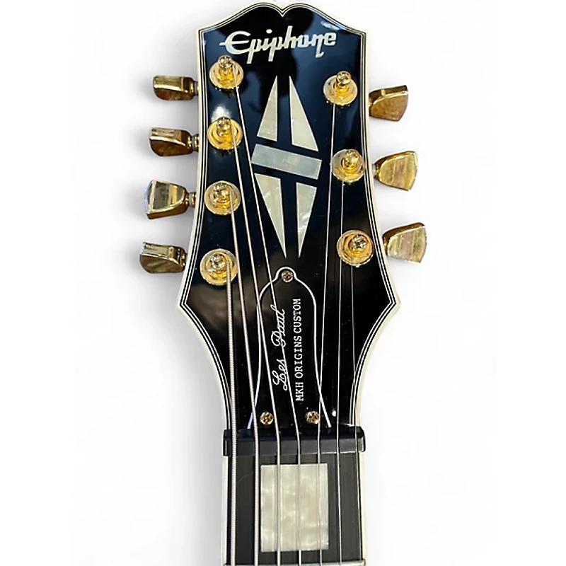 Used Epiphone LES PAUL MKH ORIGINS CUSTOM Black Solid Body Electric Guitar