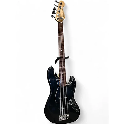 Used Fender American Standard Jazz Bass V Black Electric Bass Guitar