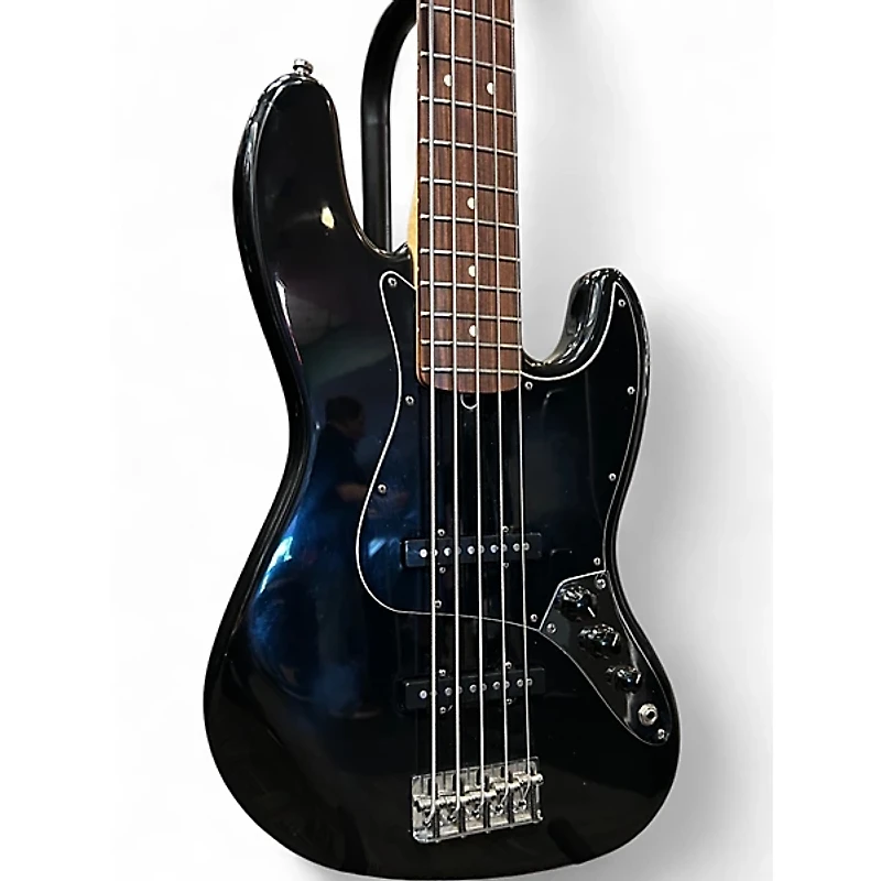 Used Fender American Standard Jazz Bass V Black Electric Bass Guitar