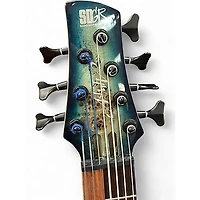 Used Ibanez SRAS7 Cosmic Blue Starburst Electric Bass Guitar