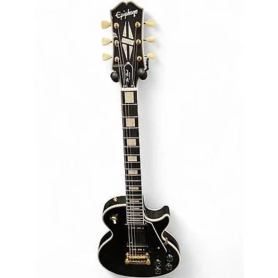 Used Epiphone LES PAUL CUSTOM P90 Black Solid Body Electric Guitar