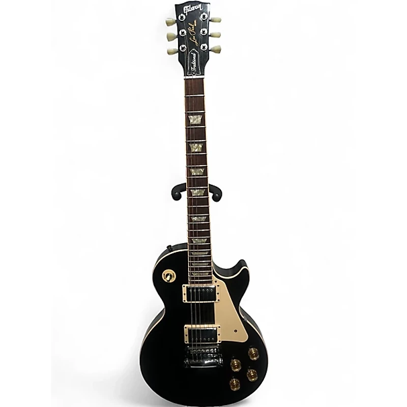 Used 2008 Gibson Les Paul Traditional Black Solid Body Electric Guitar
