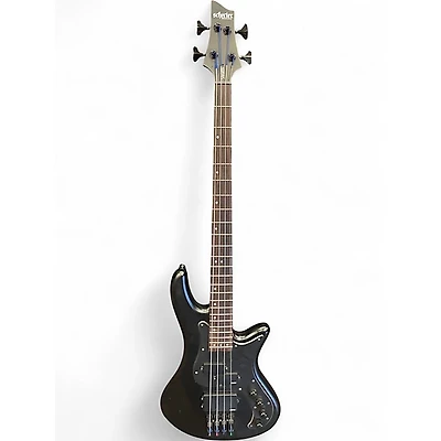 Used Schecter Guitar Research STILETTO STEALTH Black Electric Bass Guitar