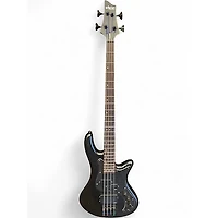 Used Schecter Guitar Research STILETTO STEALTH Black Electric Bass Guitar