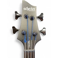 Used Schecter Guitar Research STILETTO STEALTH Black Electric Bass Guitar