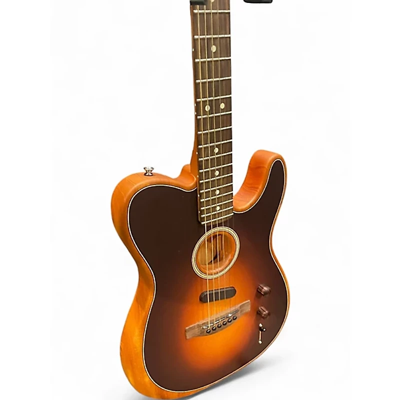 Used Fender Acoustasonic Player Telecaster Sunburst Acoustic Electric Guitar